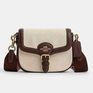 Coach Tan and Brown Crossbody Bag